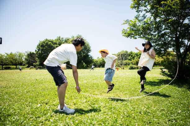 Parents in their 30's and a 5 year old boy